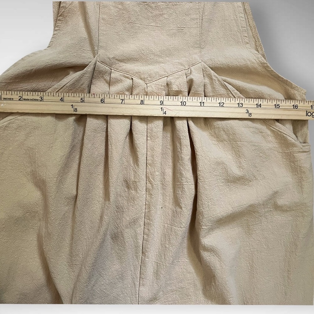 Women's Khaki Wide-Leg Relaxed Fit Jumpsuit Overalls With Adjustable Straps NWOT - Picture 7 of 8